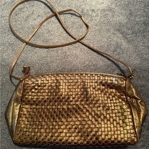 Elegant Gold Woven Women's Bag